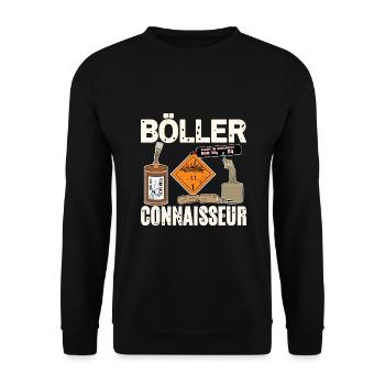 Böller Experte - Unisex Pullover - Schwarz - Vorne - Alina (178cm) & Michal (187cm)