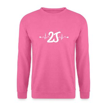 Mein Herz schlägt 25 - Unisex Pullover - Pink - Vorne