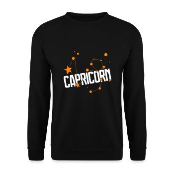 Funny Capricorn Sign Of Zodiac Horoscope Gifts - Unisex Sweatshirt - black - Front - Alina (178cm) & Michal (187cm)