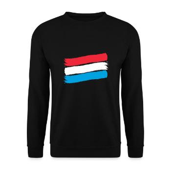 Luxembourg flag Luxembourg flag Home - Unisex Sweatshirt - black - Front - Alina (178cm) & Michal (187cm)