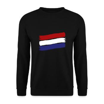 Pays-Bas Drapeau Hollande Drapeau néerlandais - Sweat-shirt Unisexe - noir - Devant - Alina (178cm) & Michal (187cm)