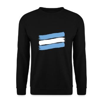 Drapeau de l’Argentine Amérique du Sud Drapeau argentin - Sweat-shirt Unisexe - noir - Devant - Alina (178cm) & Michal (187cm)