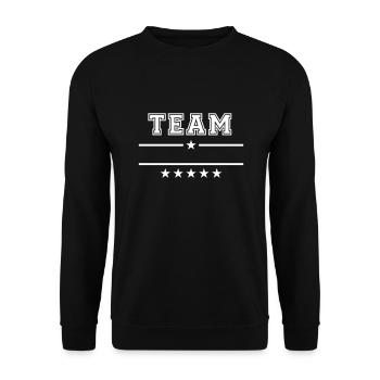 Team - Unisex Pullover - Schwarz - Vorne - Alina (178cm) & Michal (187cm)