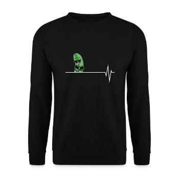 Pouls de battement de cœur de concombre frais - Sweat-shirt Unisexe - noir - Devant - Alina (178cm) & Michal (187cm)