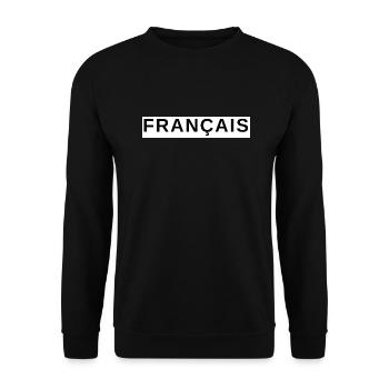 French - Unisex Sweatshirt - black - Front - Alina (178cm) & Michal (187cm)
