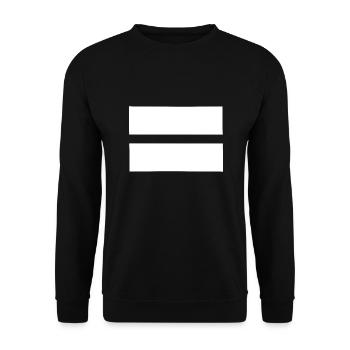 Equality Minimal Statement - Unisex Sweatshirt - black - Front - Alina (178cm) & Michal (187cm)