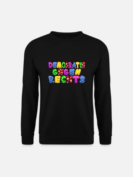 AfD stoppen gegen rechts Demokratie Vielfalt links - Unisex Pullover - Schwarz