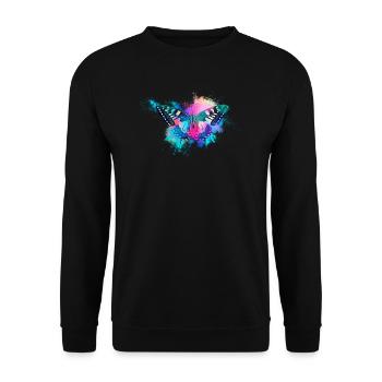 Natur Tiere farbenfroh - Unisex Pullover - Schwarz - Vorne - Alina (178cm) & Michal (187cm)