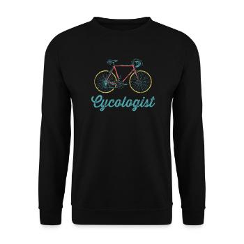 Radsport Cycologist Rennrad Triathlon Geschenk - Unisex Pullover - Schwarz - Vorne - Alina (178cm) & Michal (187cm)
