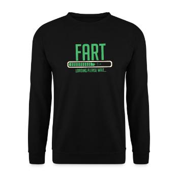 FART LOADING - Unisex Sweatshirt - black - Front - Alina (178cm) & Michal (187cm)