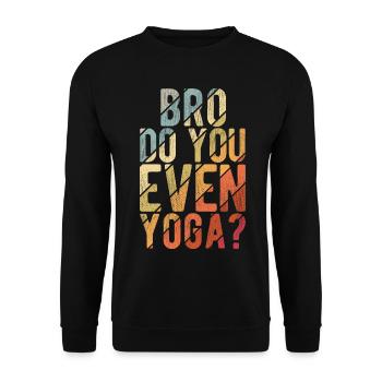 Yogalehrer Spruch Für Yogi Yoga - Unisex Pullover - Schwarz - Vorne - Alina (178cm) & Michal (187cm)