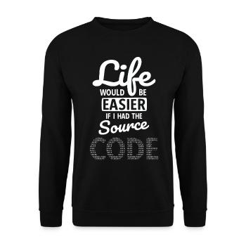 Software Ingenieur Informatiker Programmierer - Unisex Pullover - Schwarz - Vorne - Alina (178cm) & Michal (187cm)