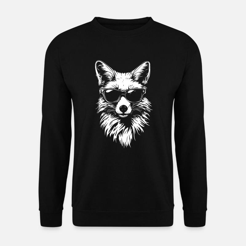 Cool Fox Sunglasses Summer - Unisex Sweatshirt - black