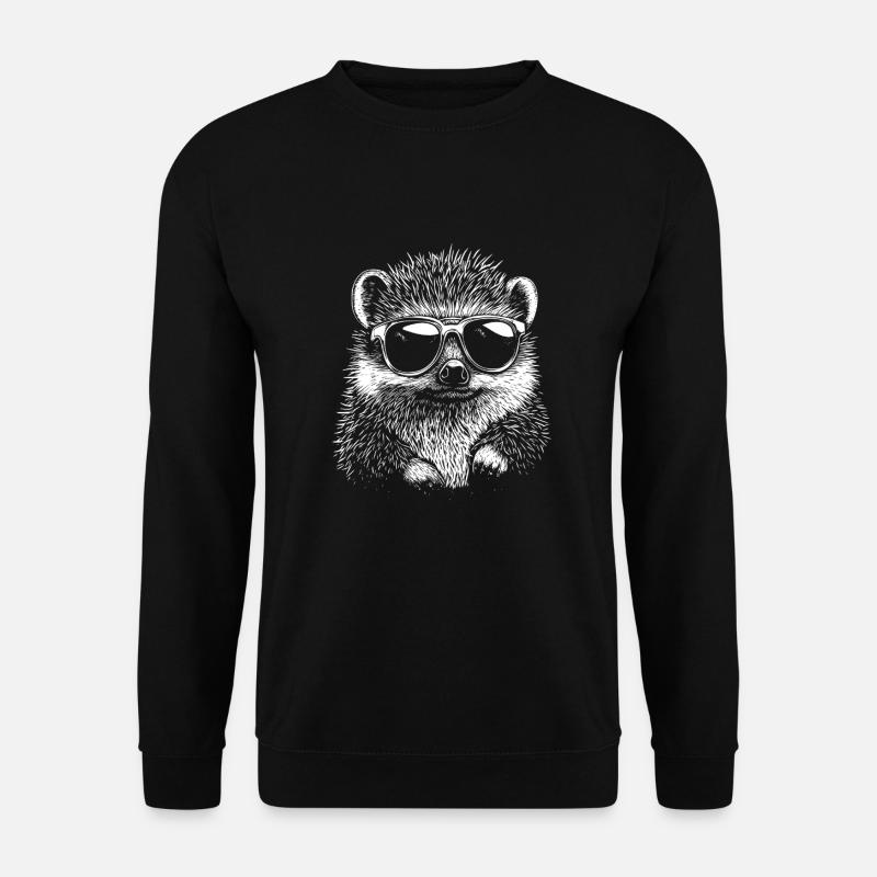 Cool Igel Sonnenbrille Sommer - Unisex Pullover - Schwarz