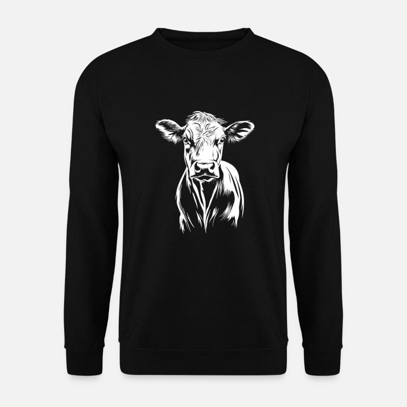 Vache Minimaliste - Sweat-shirt Unisexe - noir