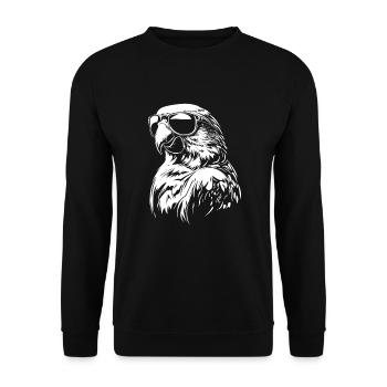 Lunettes de soleil Cool Parrot - Sweat-shirt Unisexe - noir - Devant - Alina (178cm) & Michal (187cm)