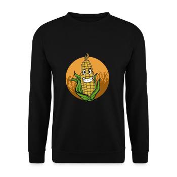 Mais Maisfeld Popcorn Bauer Landwirt Geschenk - Unisex Pullover - Schwarz - Vorne - Alina (178cm) & Michal (187cm)