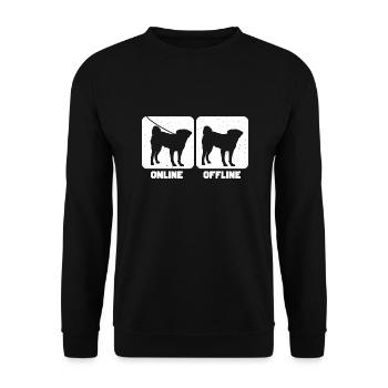 Appenzeller Sennenhund - Unisex Pullover - Schwarz - Vorne - Alina (178cm) & Michal (187cm)