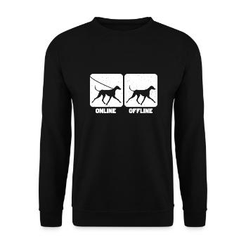 Azawakh - Unisex Sweatshirt - black - Front - Alina (178cm) & Michal (187cm)