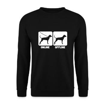 Black and Tan Coonhound - Unisex Sweatshirt - black - Front - Alina (178cm) & Michal (187cm)