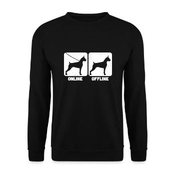 Boxer Dog - Unisex Sweatshirt - black - Front - Alina (178cm) & Michal (187cm)