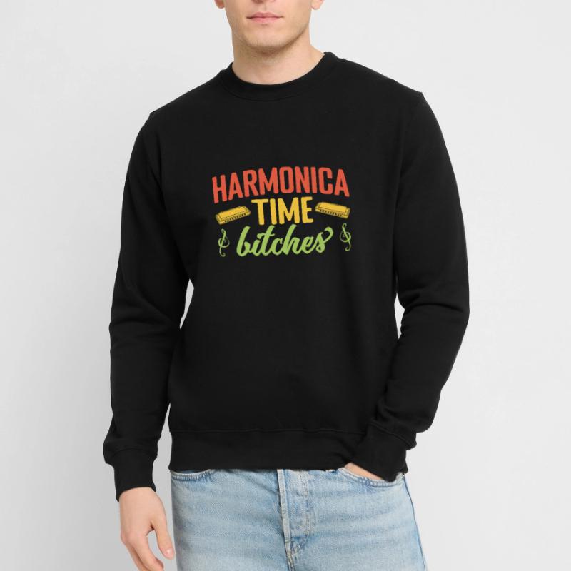 Funny Harmonica Player Time Bitches Harmonica Unisex Pullover