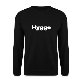 Hygge hoo ga thé confortable joyeux fente danoise - Sweat-shirt Unisexe - noir - Devant - Alina (178cm) & Michal (187cm)