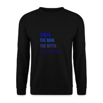 Uncle-The Man-The Myth-The Bad Influence Gift Idea - Unisex Sweatshirt - black - Front - Alina (178cm) & Michal (187cm)