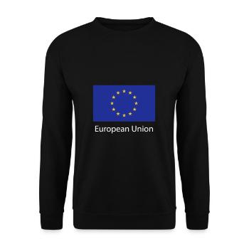 European Union Design Gift Idea - Unisex Sweatshirt - black - Front - Alina (178cm) & Michal (187cm)
