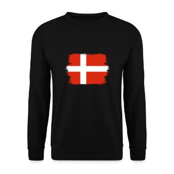 Denmark Flag Scandinavia Danish Flag Travel - Unisex Sweatshirt - black - Front - Alina (178cm) & Michal (187cm)