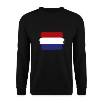 Pays-Bas Drapeau Hollande Drapeau néerlandais - Sweat-shirt Unisexe - noir - Devant - Alina (178cm) & Michal (187cm)