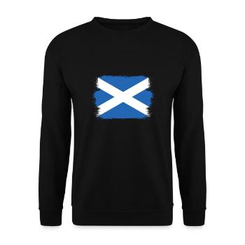 Schottland Flagge Schottische Fahne Alba GB UK - Unisex Pullover - Schwarz - Vorne - Alina (178cm) & Michal (187cm)