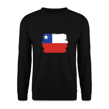 Chili Drapeau Amérique du Sud Drapeau chilien Vintage - Sweat-shirt Unisexe - noir - Devant - Alina (178cm) & Michal (187cm)