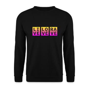 Live Love Rave Clothing EDM Music for Raver and DJ - Unisex Sweatshirt - black - Front - Alina (178cm) & Michal (187cm)