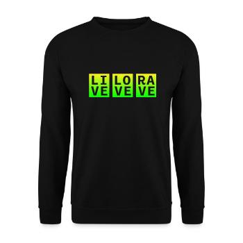Live Love Rave Clothing EDM Music for Raver and DJ - Unisex Sweatshirt - black - Front - Alina (178cm) & Michal (187cm)