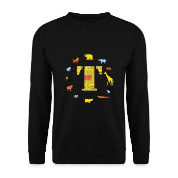 africa t - Unisex Sweatshirt - black - Front - Alina (178cm) & Michal (187cm)