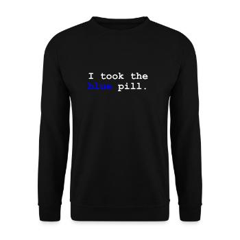 Nerd Geek nerdig Geschenk Geschenkidee Matrix - Unisex Pullover - Schwarz - Vorne - Alina (178cm) & Michal (187cm)