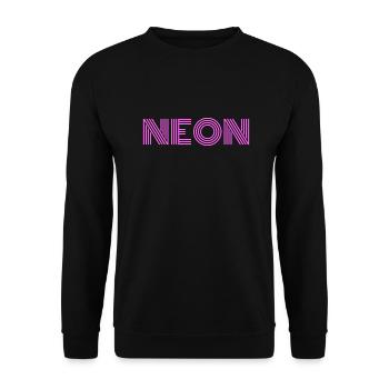 rose fluo - Sweat-shirt Unisexe - noir - Devant - Alina (178cm) & Michal (187cm)