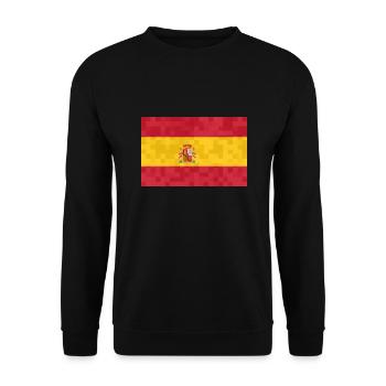 Spain Flag Vintage Spanish Flag Used Look - Unisex Sweatshirt - black - Front - Alina (178cm) & Michal (187cm)