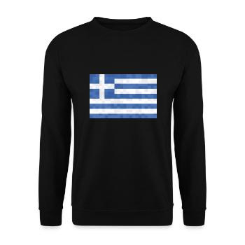 Grèce Drapeau Hellas Athènes Drapeau grec - Sweat-shirt Unisexe - noir - Devant - Alina (178cm) & Michal (187cm)
