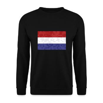 Pays-Bas Drapeau Hollande Drapeau néerlandais - Sweat-shirt Unisexe - noir - Devant - Alina (178cm) & Michal (187cm)