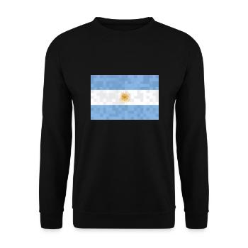 Drapeau de l’Argentine Amérique du Sud Drapeau argentin - Sweat-shirt Unisexe - noir - Devant - Alina (178cm) & Michal (187cm)
