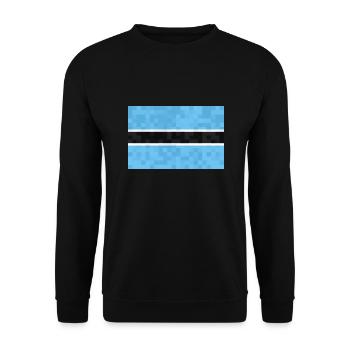 Botswana Flagge Botswana Fahne Afrika - Unisex Pullover - Schwarz - Vorne - Alina (178cm) & Michal (187cm)