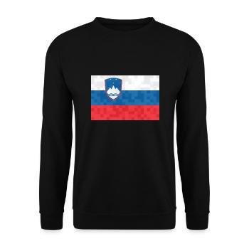 Slovenia Flag Balkans Slovenian Flag Vintage - Unisex Sweatshirt - black - Front - Alina (178cm) & Michal (187cm)