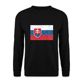 Slovakia Flag Vintage Slovak Flag Home - Unisex Sweatshirt - black - Front - Alina (178cm) & Michal (187cm)