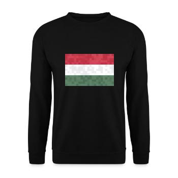 Hungary Flag Hungarian flag Balaton Hungary - Unisex Sweatshirt - black - Front - Alina (178cm) & Michal (187cm)