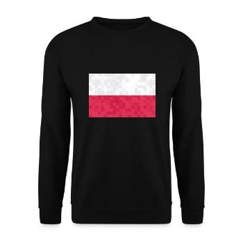 Pologne Drapeau utilisé Look Polska Drapeau polonais - Sweat-shirt Unisexe - noir - Devant - Alina (178cm) & Michal (187cm)