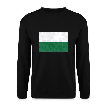 Sachsen Flagge Sächsische Fahne Ossi Urlaub SN - Unisex Pullover - Schwarz - Vorne - Alina (178cm) & Michal (187cm)