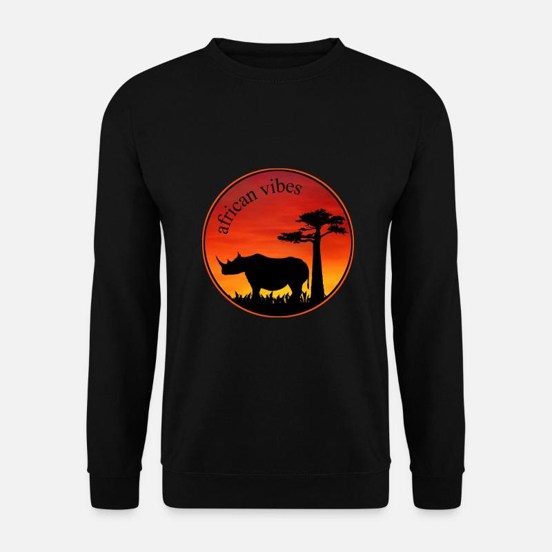 Rhino 1 Coucher de soleil - Sweat-shirt Unisexe - noir