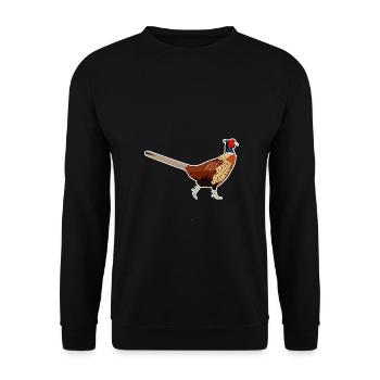 Motif faisan Forêt-Noire - Sweat-shirt Unisexe - noir - Devant - Alina (178cm) & Michal (187cm)